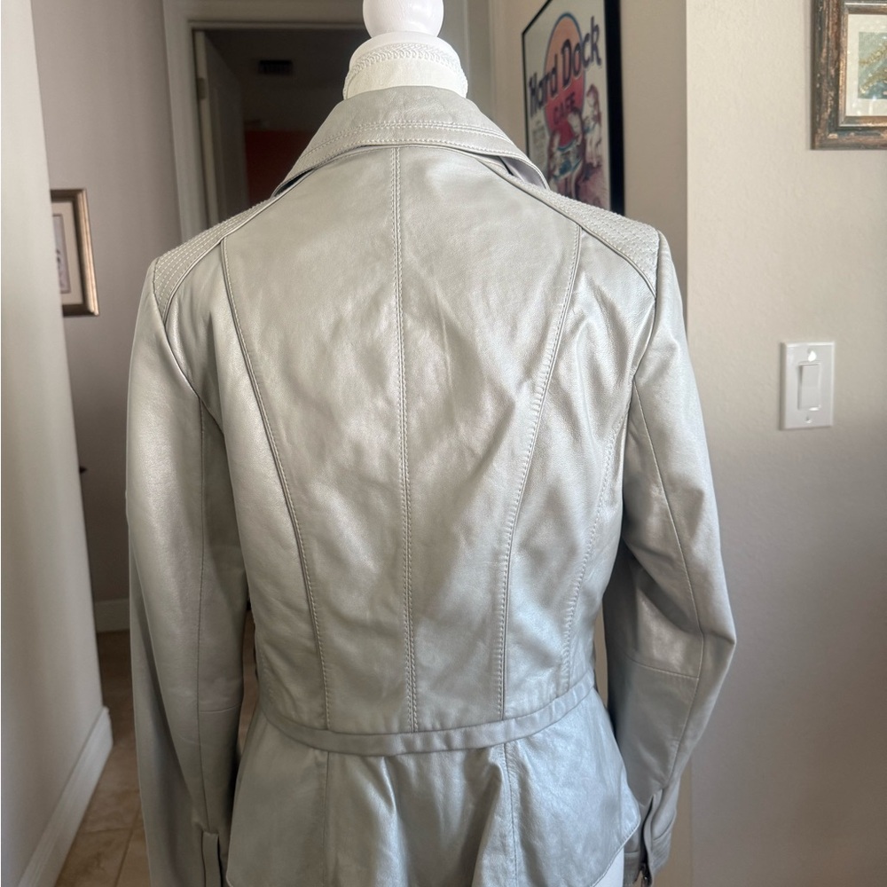 Like new WHBM Women's Leather Jacket - Picture 2 of 9